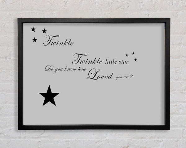Kinderzimmer Zitat Twinkle Twinkle Little Star 1 Grau
