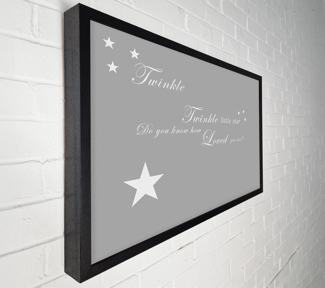  A Canvas Print of Nursery Quote Twinkle Twinkle Little Star 1 Grey White Canvas Art