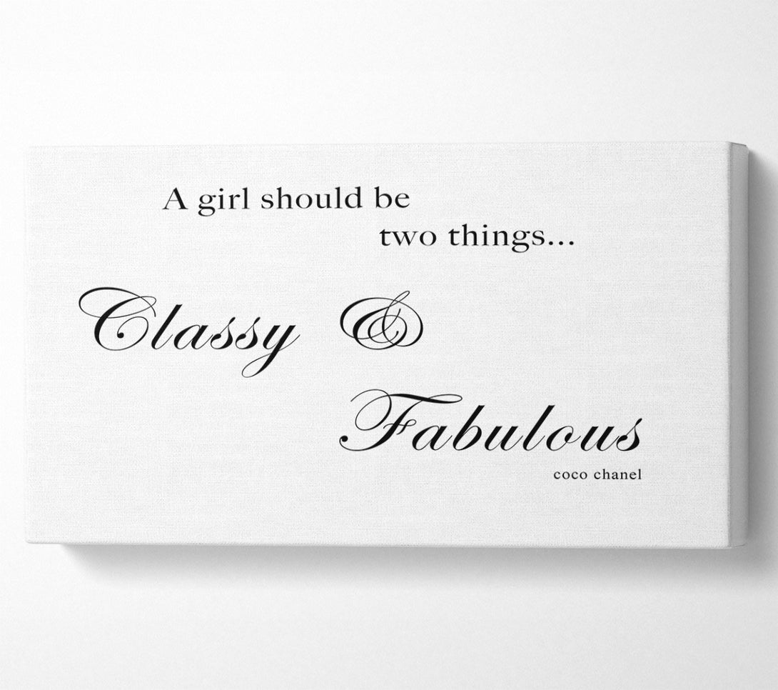  A Canvas Print of Classy n Fabulous White Canvas Print