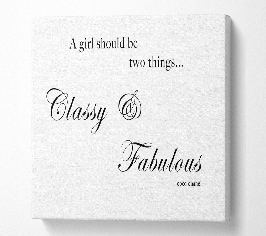 A Canvas Print of Classy n Fabulous White Canvas Print