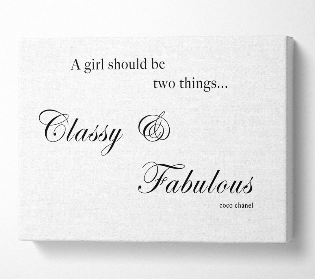  A Canvas Print of Classy n Fabulous White Canvas Print