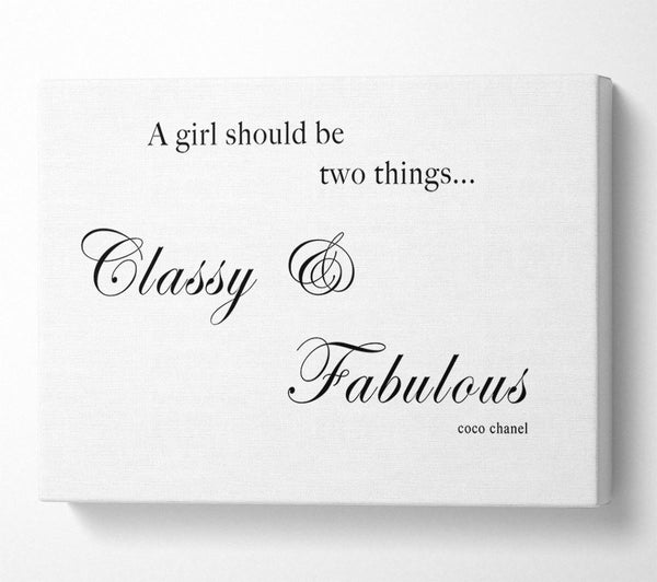  A Canvas Print of Classy n Fabulous White Canvas Print