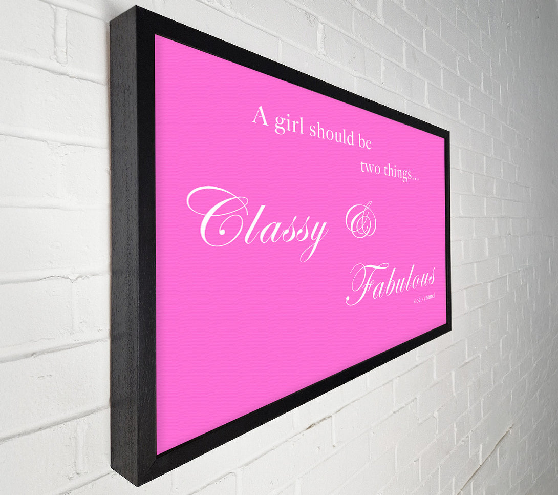 A Canvas Print of Classy n Fabulous Vivid Pink Canvas Wall Art