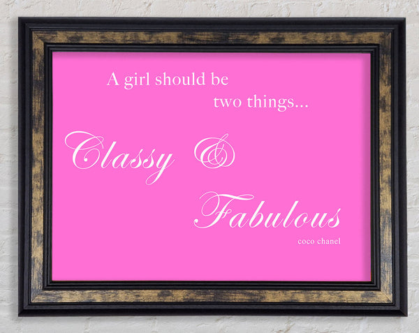 Classy n Fabulous Vivid Pink Framed Print