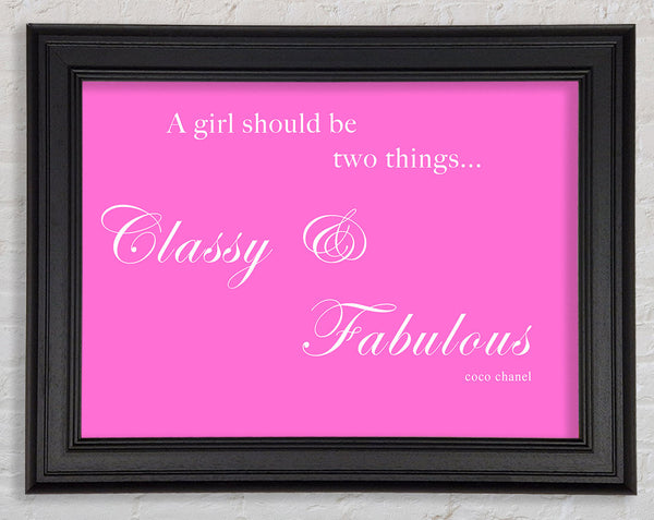 Classy n Fabulous Vivid Pink Framed Print