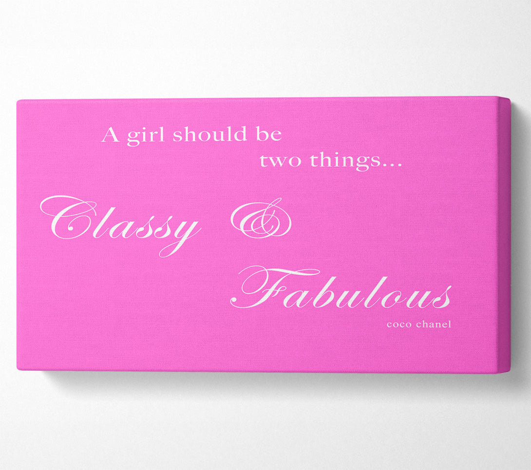  A Canvas Print of Classy n Fabulous Vivid Pink Canvas Wall Art