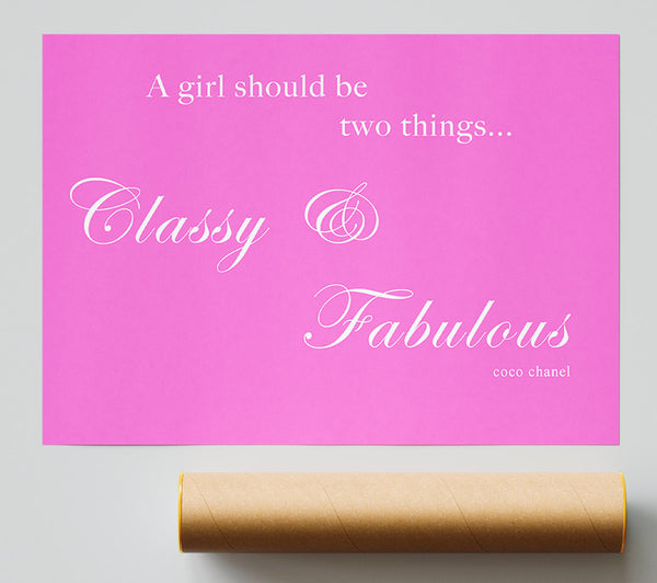 Classy N Fabulous Vivid Pink Poster