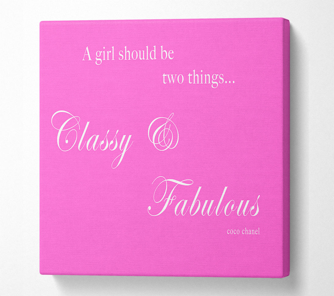  A Canvas Print of Classy n Fabulous Vivid Pink Canvas Wall Art