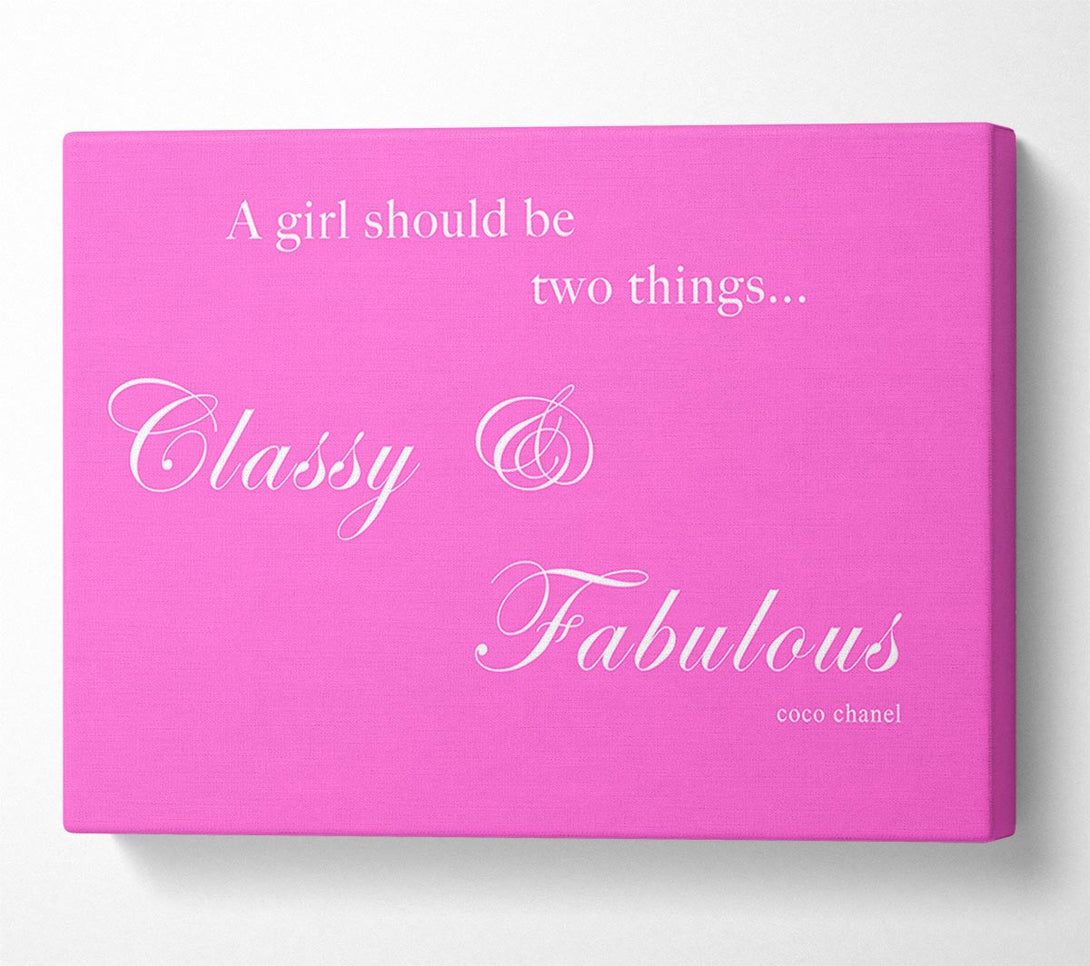  A Canvas Print of Classy n Fabulous Vivid Pink Canvas Wall Art