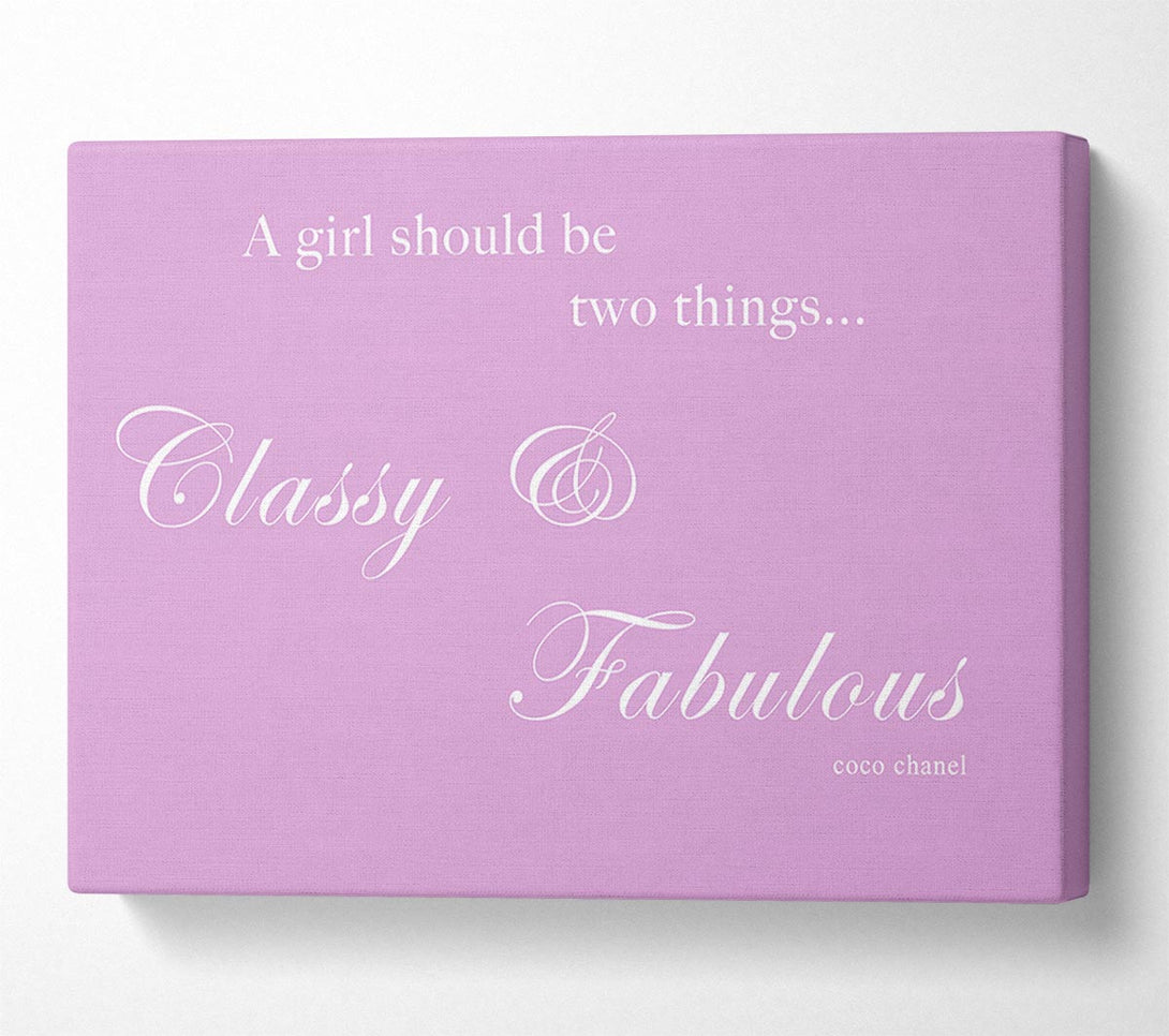  A Canvas Print of Classy n Fabulous Pink Canvas Art
