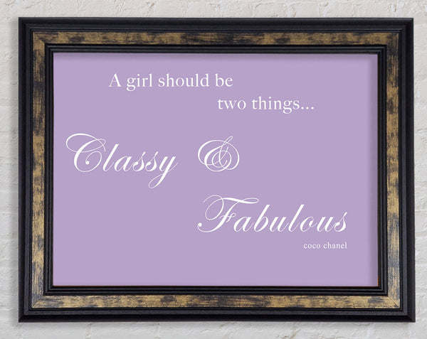 Classy n Fabulous Lilac Framed Print
