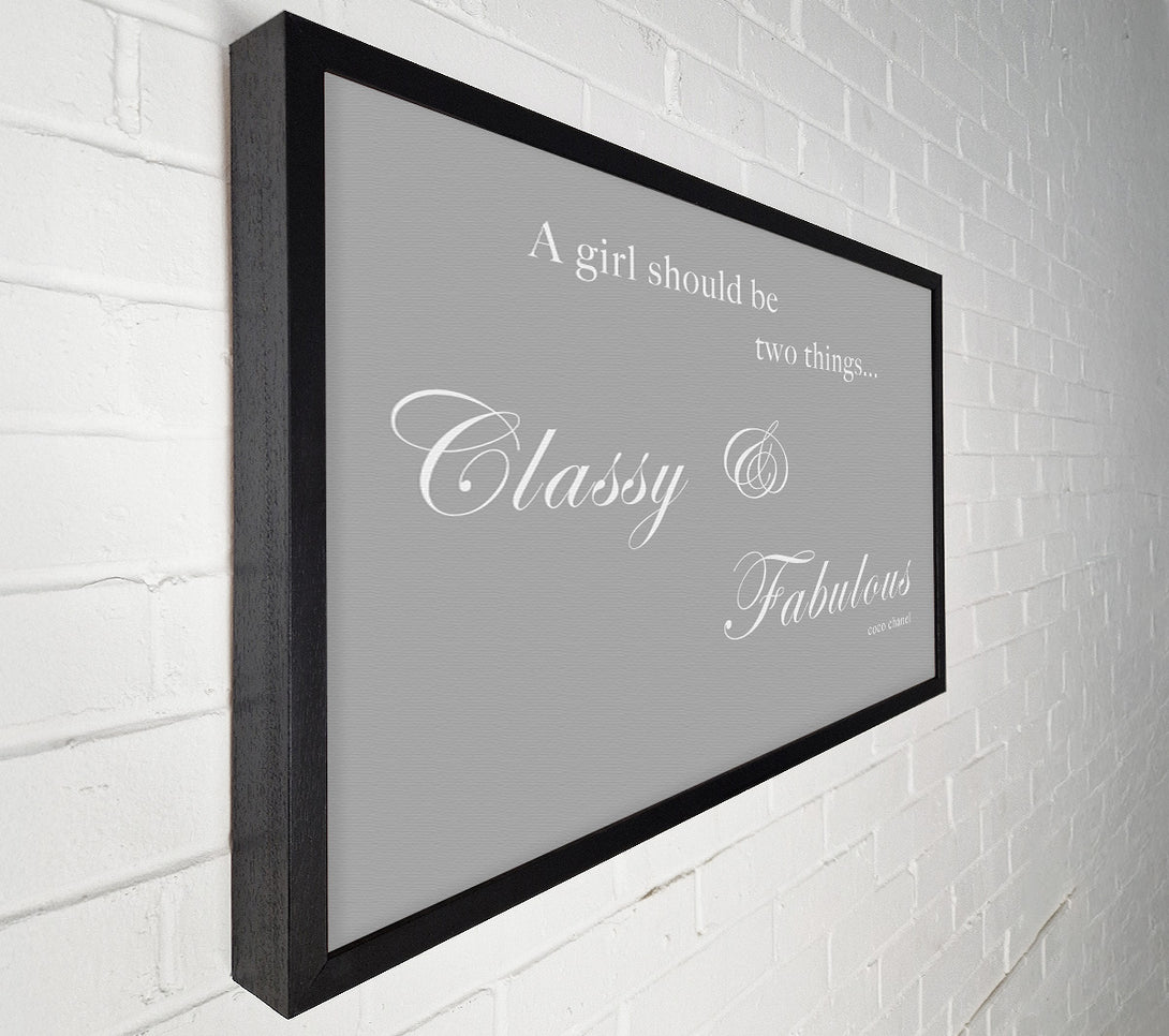  A Canvas Print of Classy n Fabulous Grey White Canvas Art