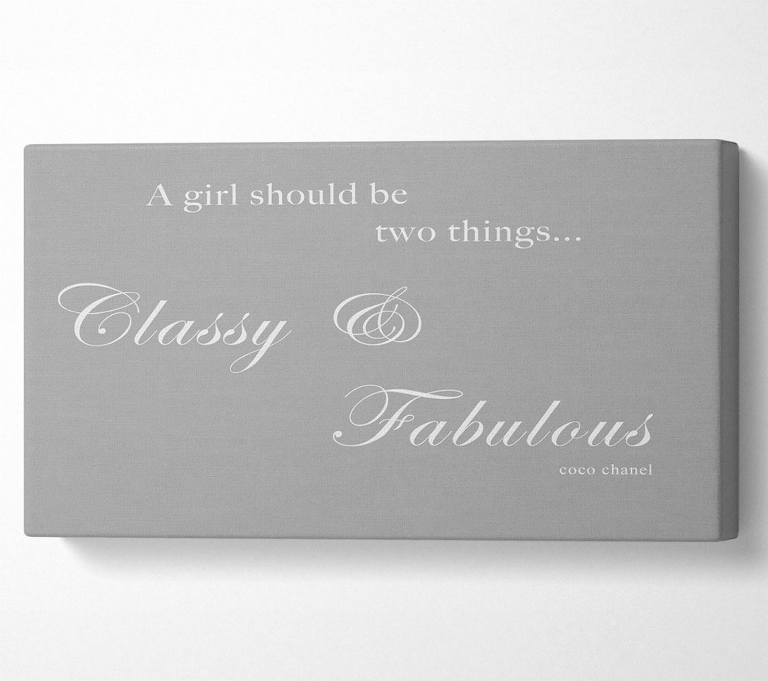  A Canvas Print of Classy n Fabulous Grey White Canvas Art