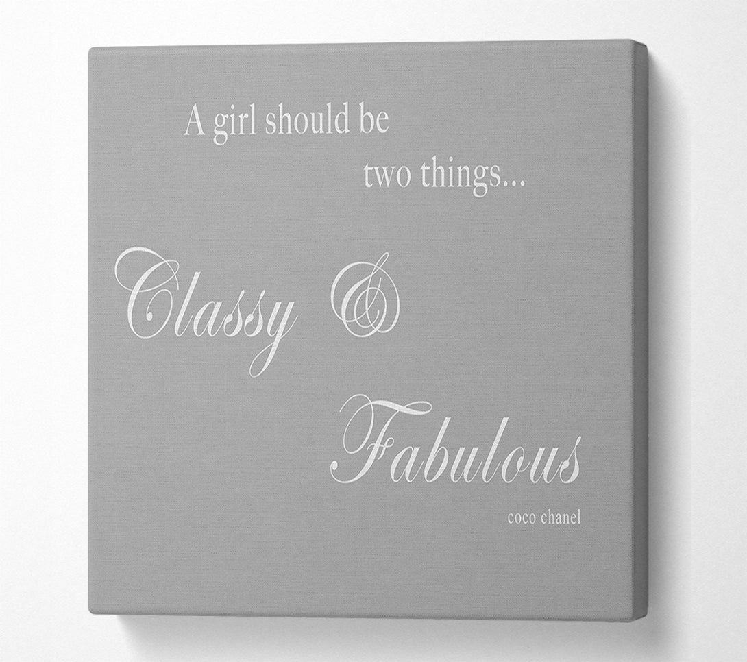  A Canvas Print of Classy n Fabulous Grey White Canvas Art