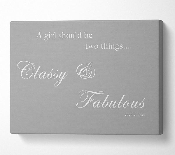  A Canvas Print of Classy n Fabulous Grey White Canvas Art
