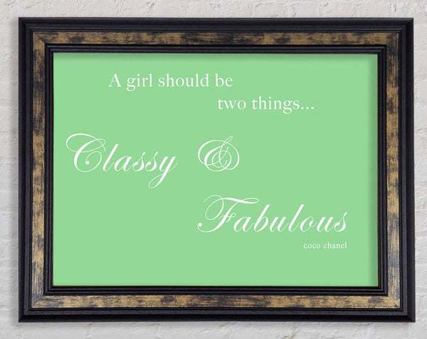 Classy n Fabulous Green Framed Print