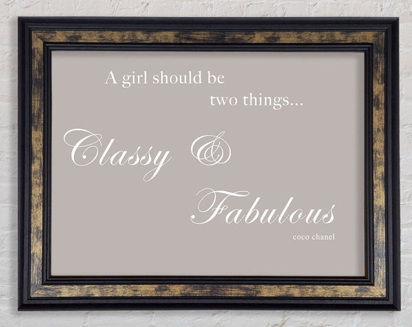 Classy n Fabulous Beige Framed Print