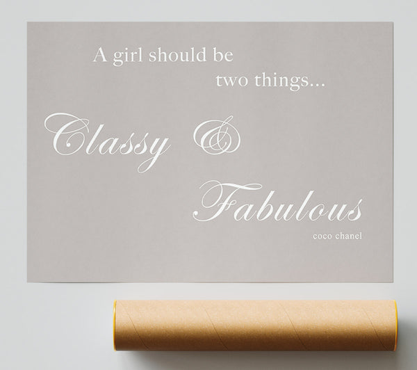 Classy N Fabulous Beige Giclee Print