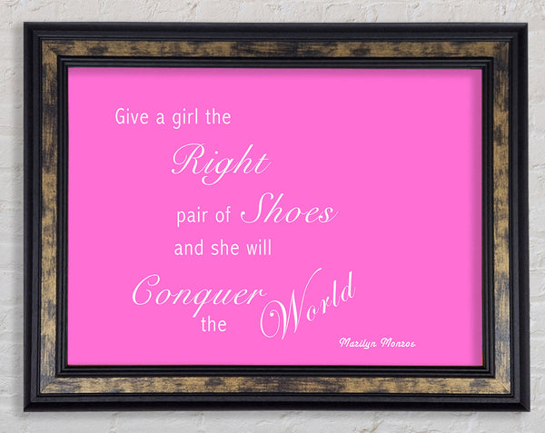 The Right Pair Of Shoes Marilyn Monroe Vivid Pink Framed Print