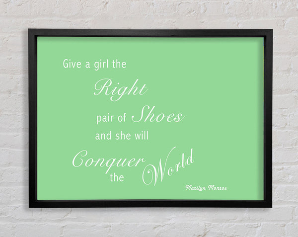 The Right Pair Of Shoes Marilyn Monroe Green Framed Print