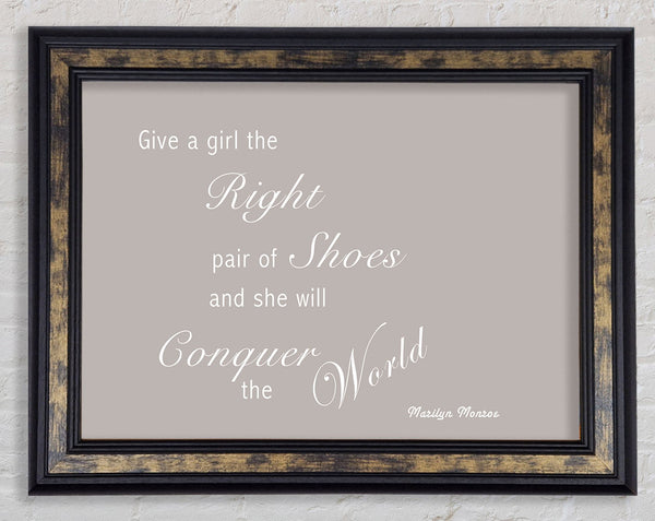 The Right Pair Of Shoes Marilyn Monroe Beige Framed Print