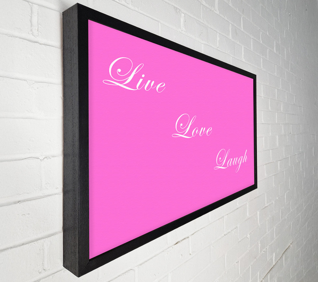  A Canvas Print of Love Quote Live Love Laugh Vivid Pink Canvas Wall Art