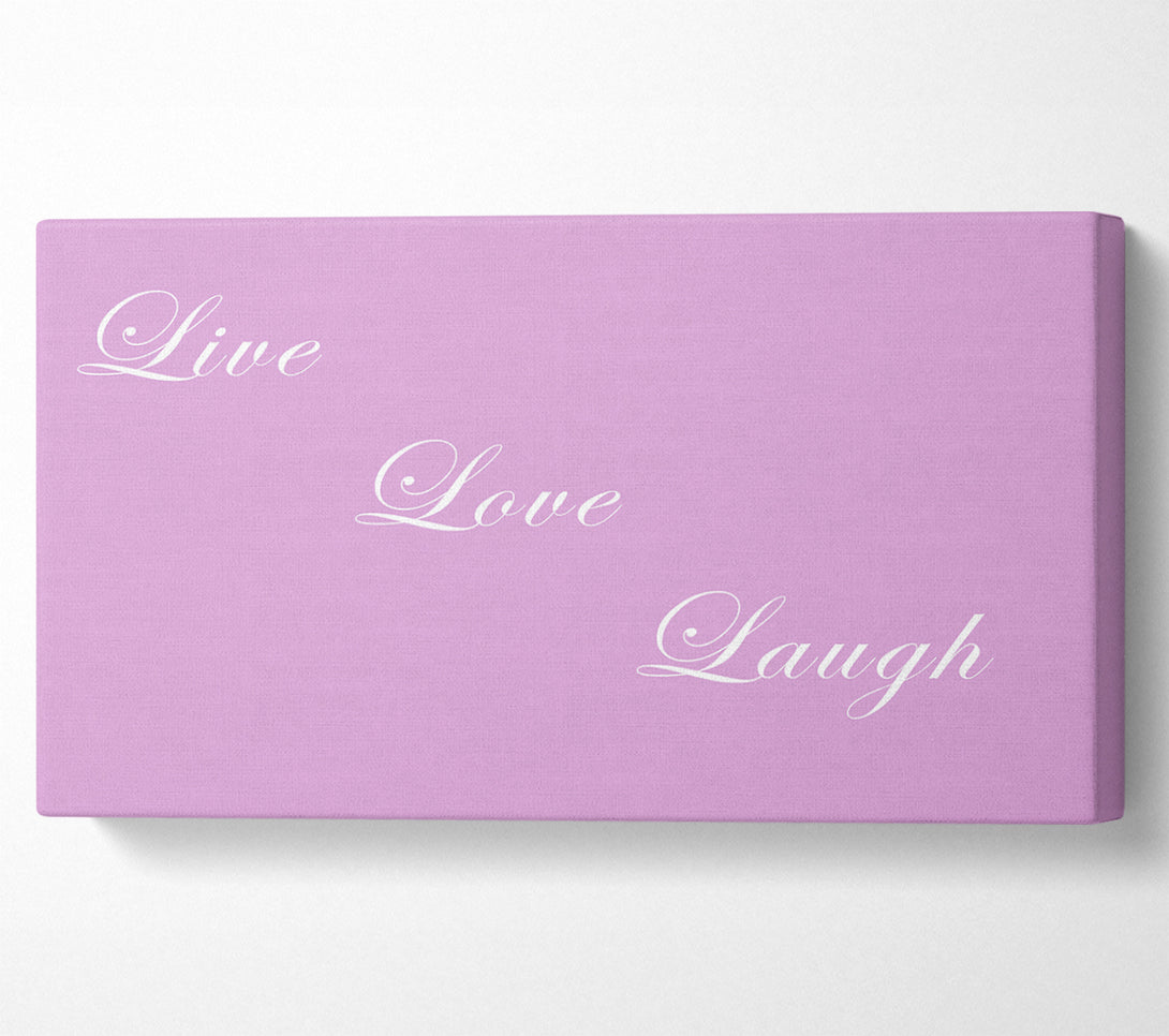  A Canvas Print of Love Quote Live Love Laugh Pink Canvas Art