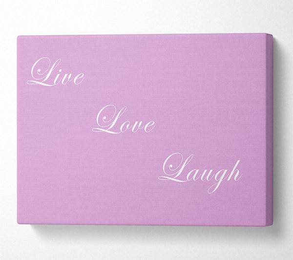  A Canvas Print of Love Quote Live Love Laugh Pink Canvas Art