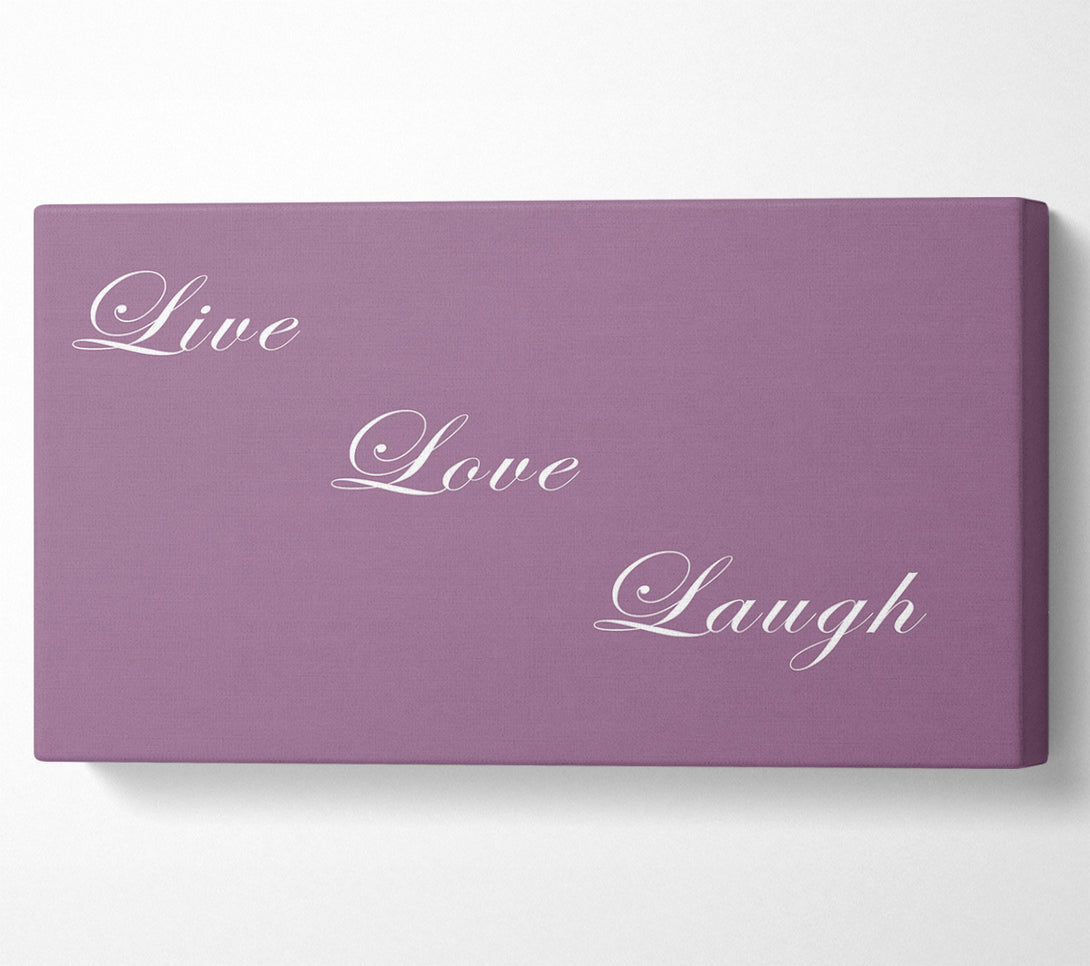 A Canvas Print of Love Quote Live Love Laugh Dusty Pink Canvas Art