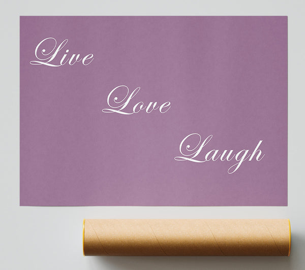 Love Quote Live Love Laugh Dusty Pink Print