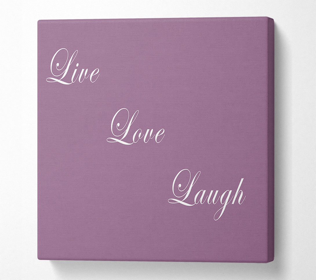  A Canvas Print of Love Quote Live Love Laugh Dusty Pink Canvas Art