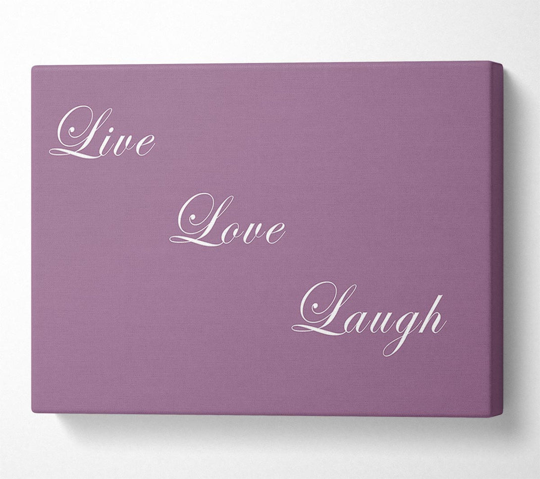  A Canvas Print of Love Quote Live Love Laugh Dusty Pink Canvas Art