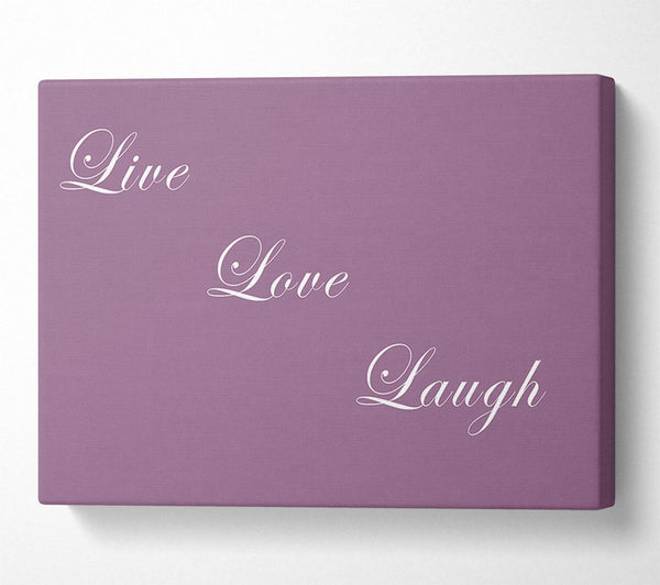  A Canvas Print of Love Quote Live Love Laugh Dusty Pink Canvas Art