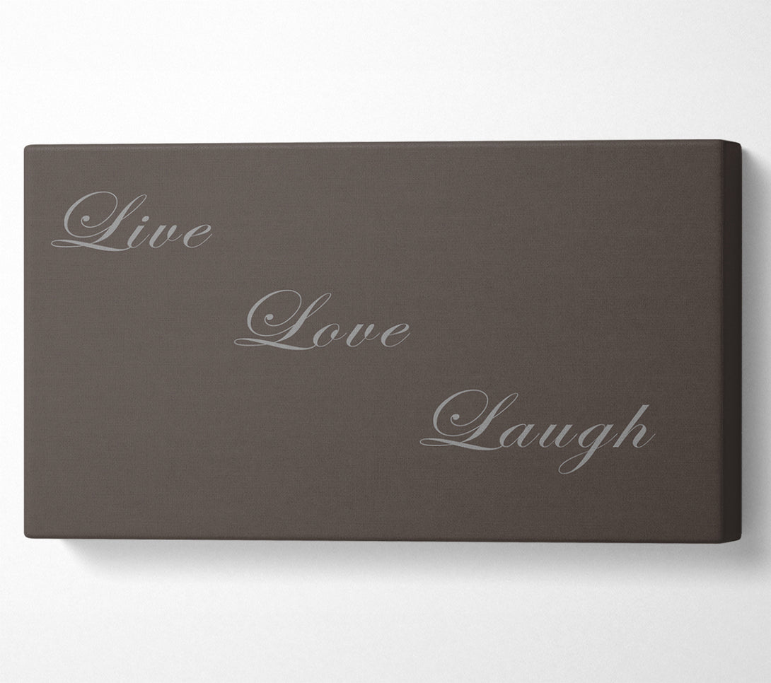  A Canvas Print of Love Quote Live Love Laugh Chocolate Canvas Art