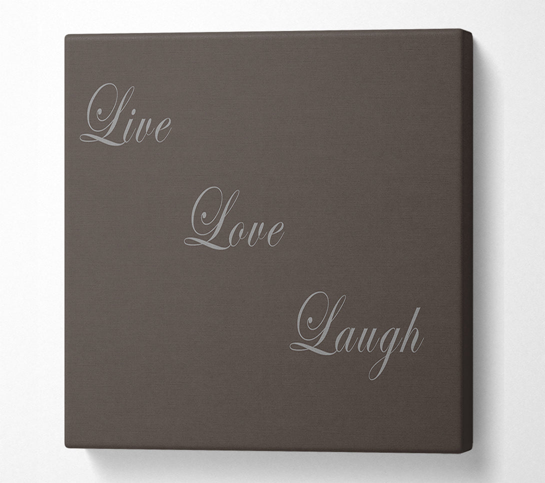  A Canvas Print of Love Quote Live Love Laugh Chocolate Canvas Art