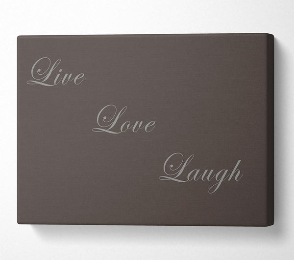  A Canvas Print of Love Quote Live Love Laugh Chocolate Canvas Art
