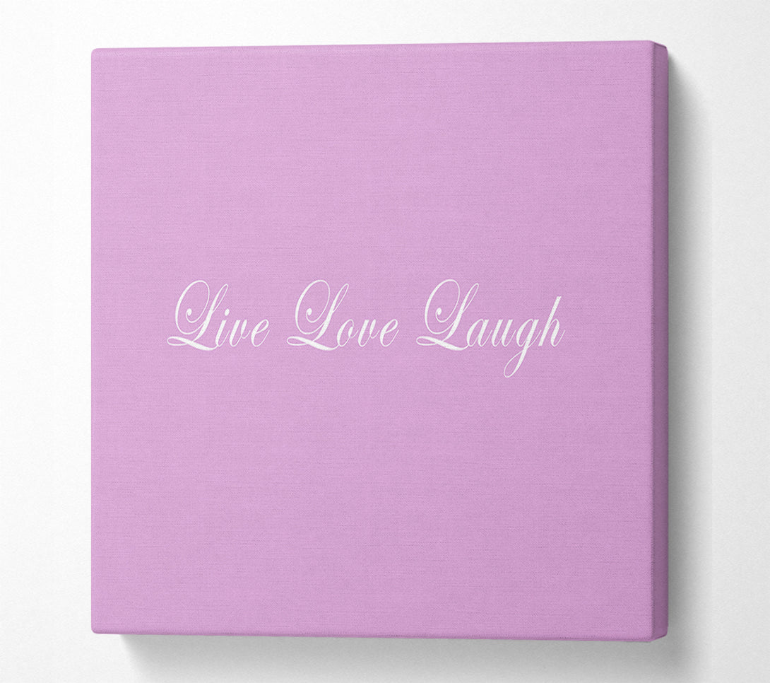  A Canvas Print of Love Quote Live Love Laugh 2 Pink Canvas Wall Art