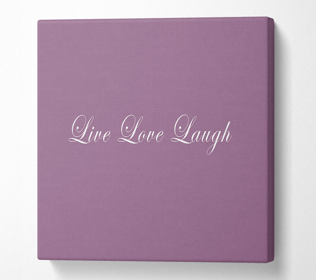  A Canvas Print of Love Quote Live Love Laugh 2 Dusty Pink Canvas Print