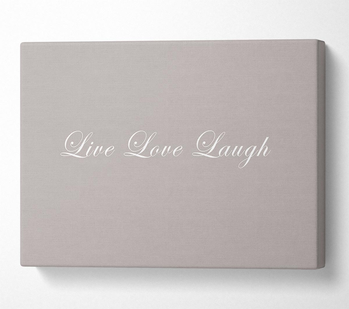 Love Quote Live Love Laugh 2 Beige Canvas Wall Art