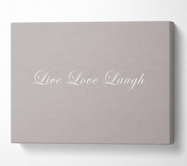  A Canvas Print of Love Quote Live Love Laugh 2 Beige Canvas Art