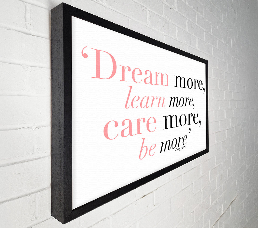  A Canvas Print of Dolly Parton Dream More Be More Canvas Art