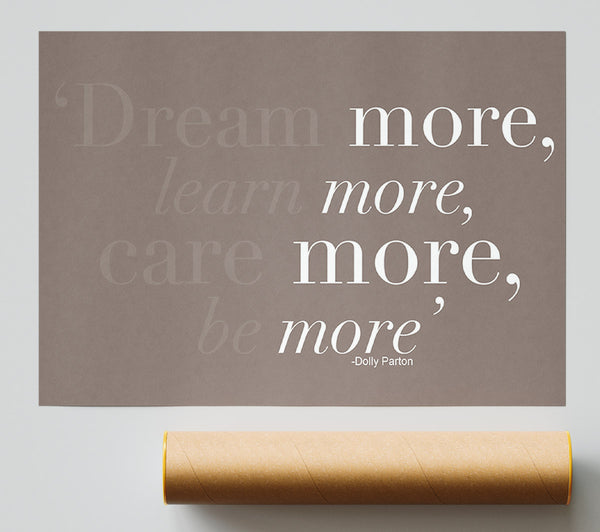 Dolly Parton Dream More Be More Beige Giclee Print
