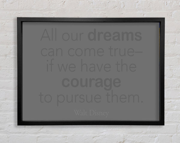 Walt Disney All Our Dreams Grau