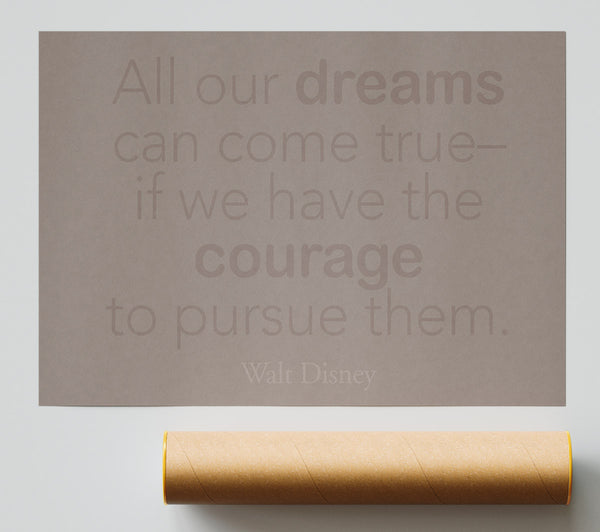 Walt Disney All Our Dreams Beige Print