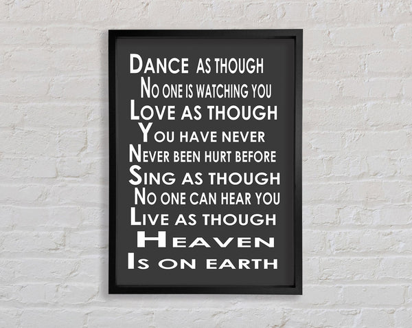 Home Quote Heaven Is On Earth Framed Print