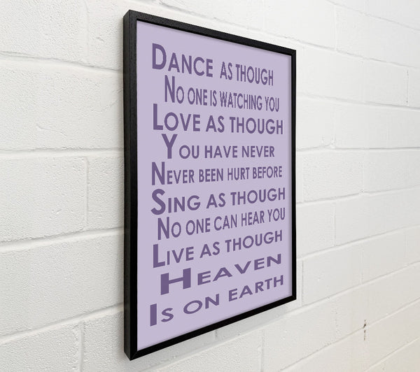 Home Quote Heaven Is On Earth Lilac