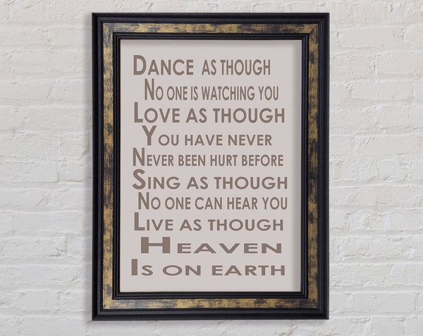 Home Quote Heaven Is On Earth Beige Framed Print