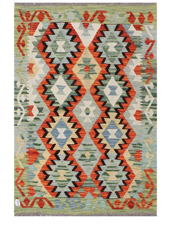 Maimana Afghanistan Kilim Rug - 145 x97 cm
