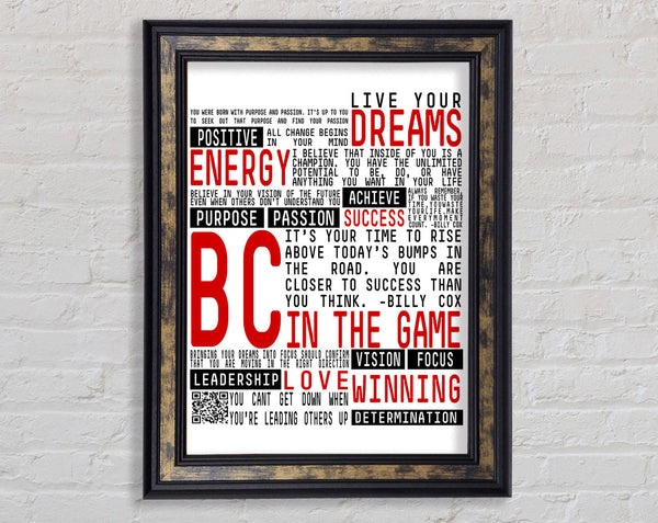 Motivational Quote Live Your Dreams Framed Print