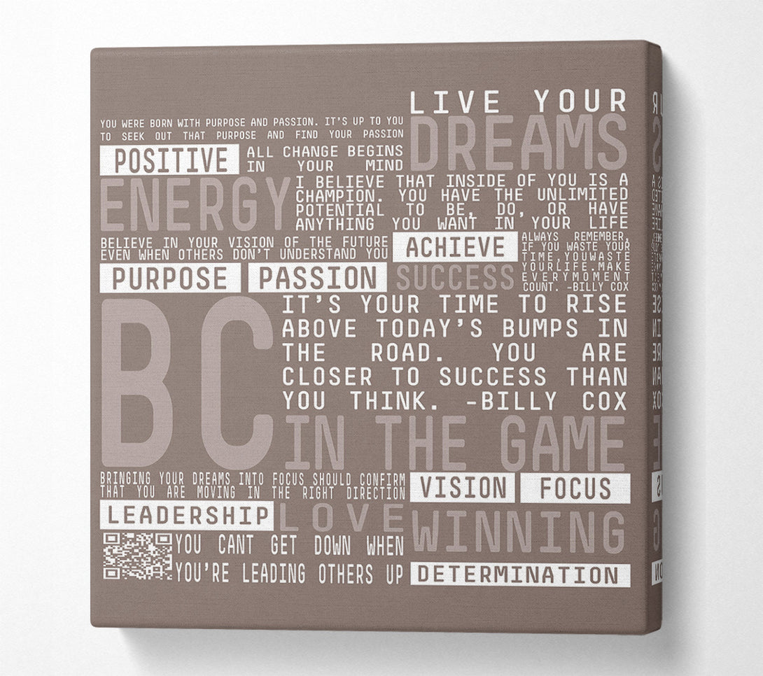  A Canvas Print of Live Your Dreams Beige Canvas Wall Art